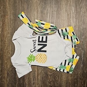 Baby First Birthday Outfit Boy Short Sleeve One Year Old set with bandana